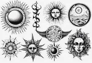 wassermann sonne tattoo idea