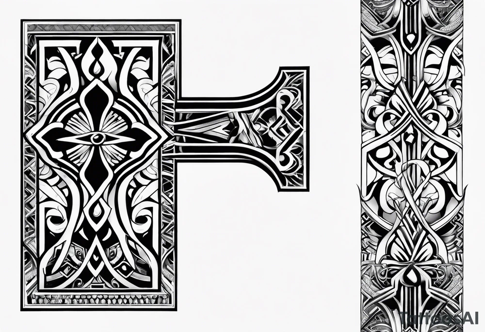 ankh for whole arm tattoo idea