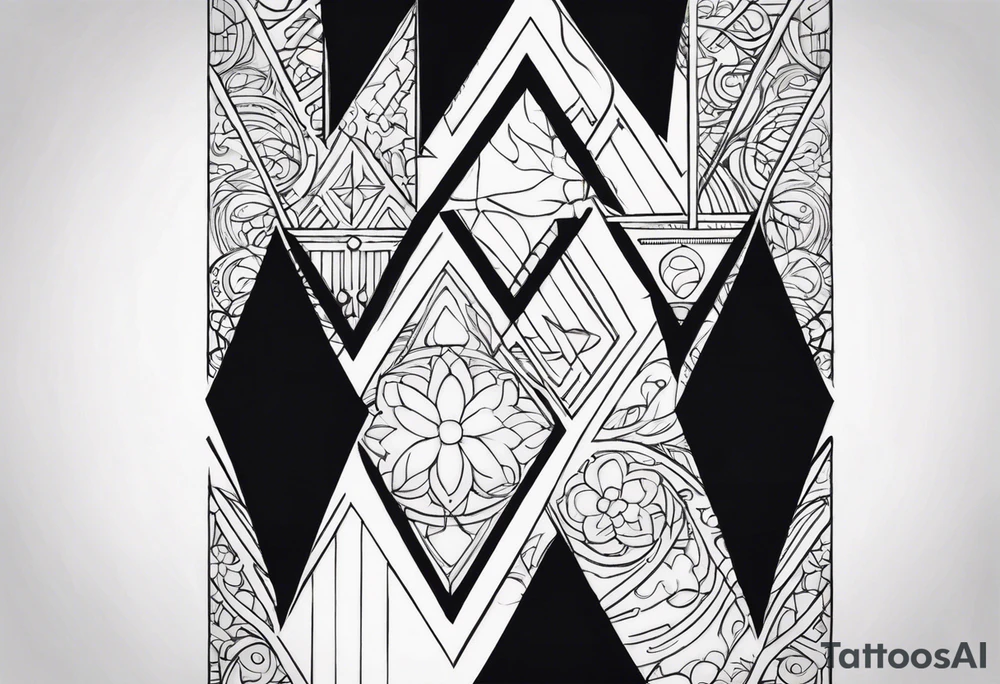 power text vertical tattoo idea
