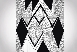 power text vertical tattoo idea