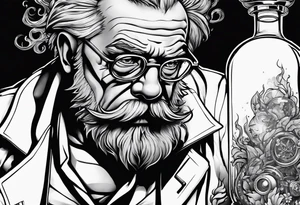 a mad scientist tattoo idea