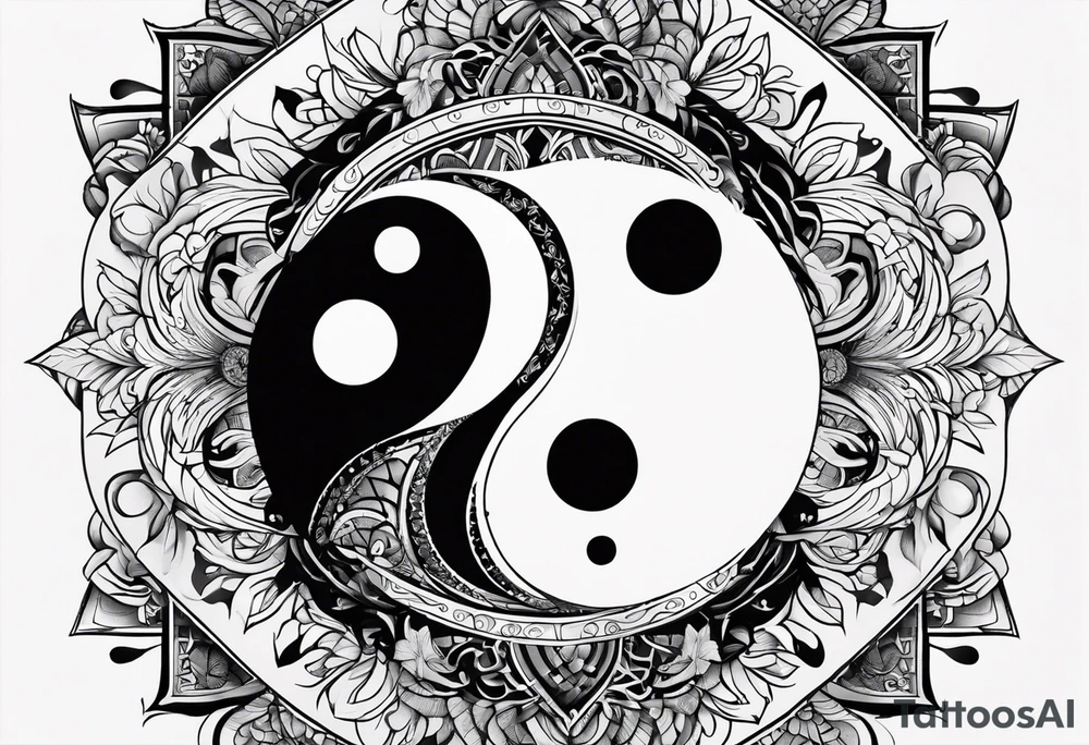 yin and yang tattoo idea