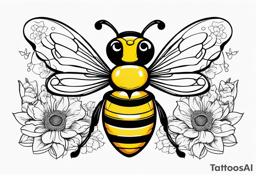 tattoo of mother bee tattoo idea