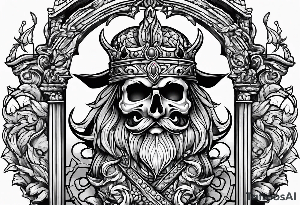 plain stone sacrificial alter tattoo idea