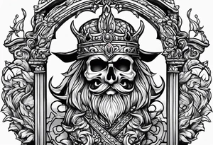 plain stone sacrificial alter tattoo idea