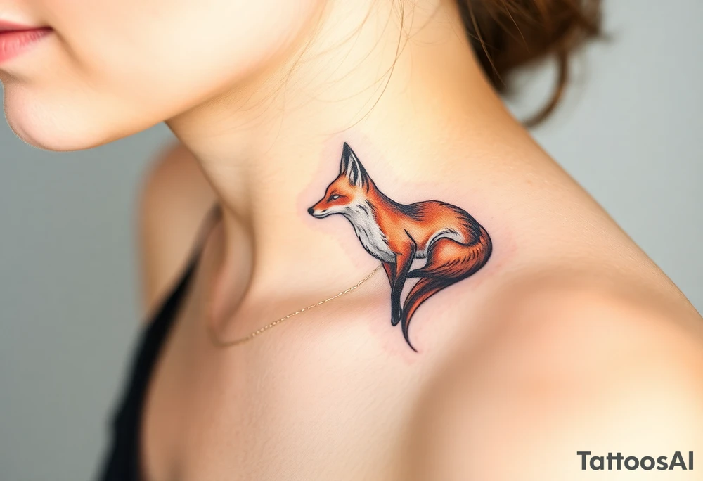 adult fox tattoo idea