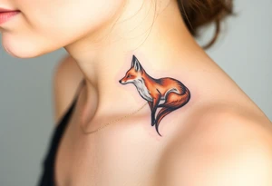 adult fox tattoo idea