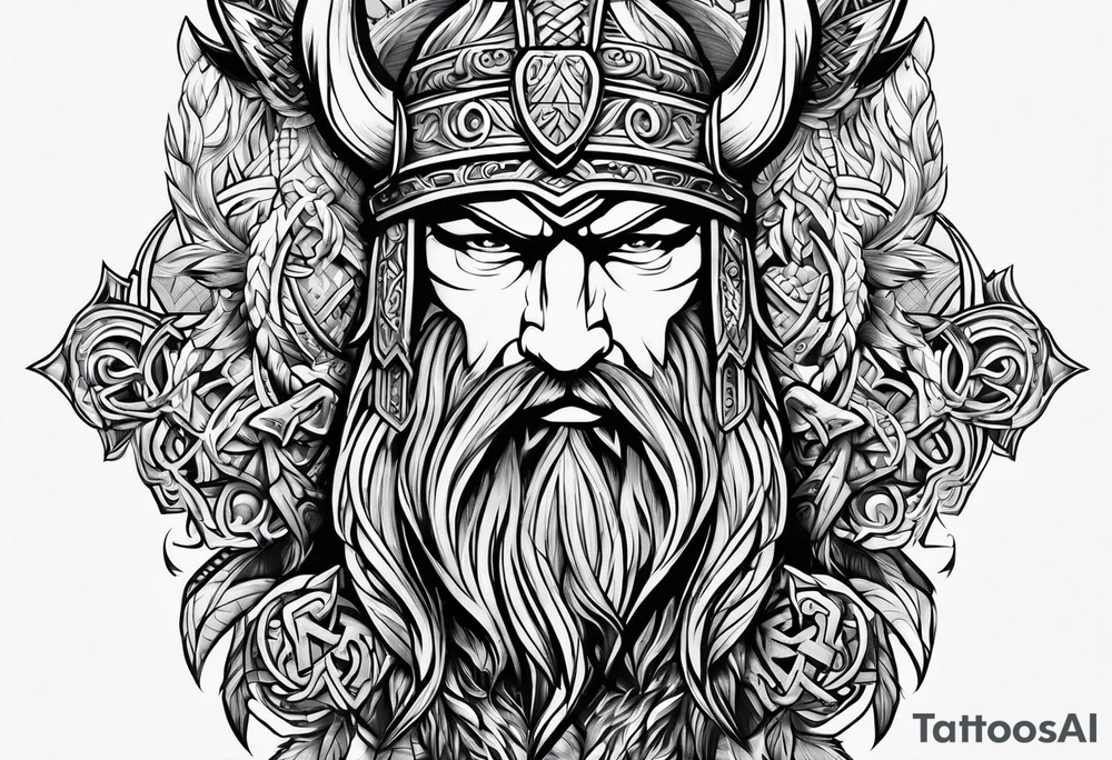 Valhalla viking pride tattoo idea