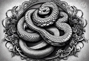 three headed snake in steampunk tattoo idea