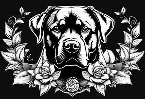 Cool Rottweiler tattoo idea