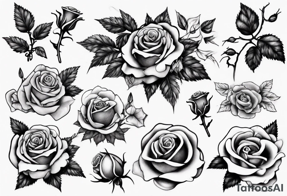 Bramble and roses tattoo idea