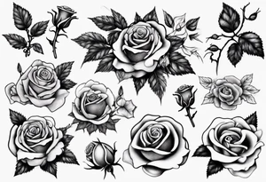 Bramble and roses tattoo idea