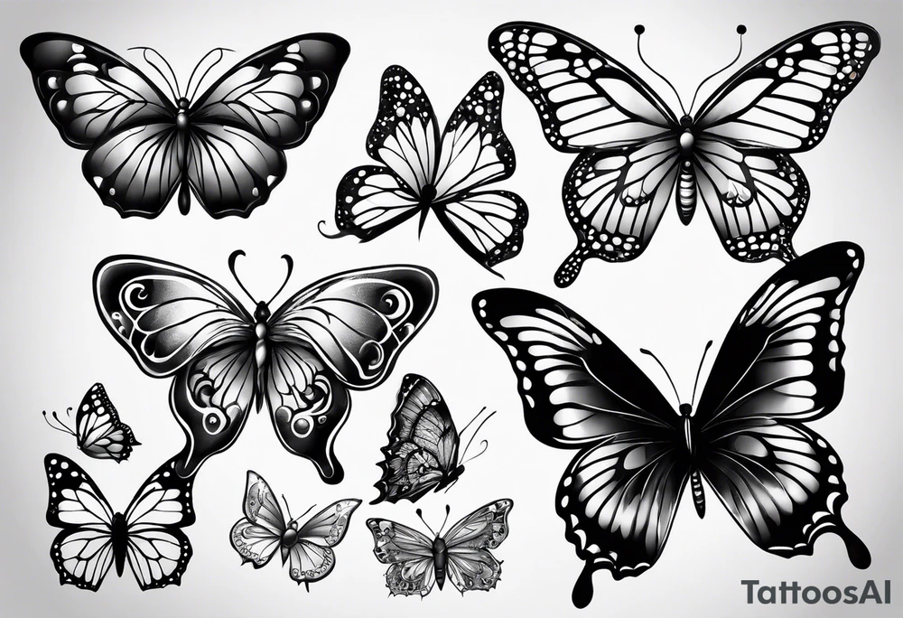 Butterflies tattoo idea