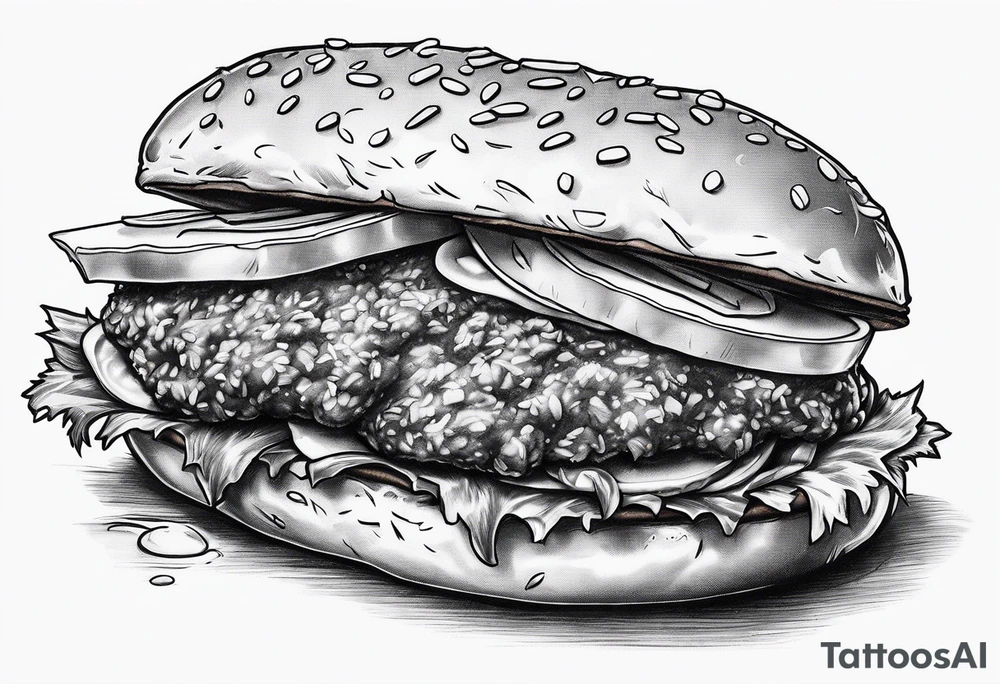 A fried chicken sandwich tattoo idea