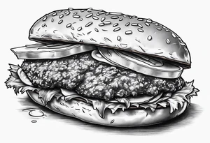 A fried chicken sandwich tattoo idea