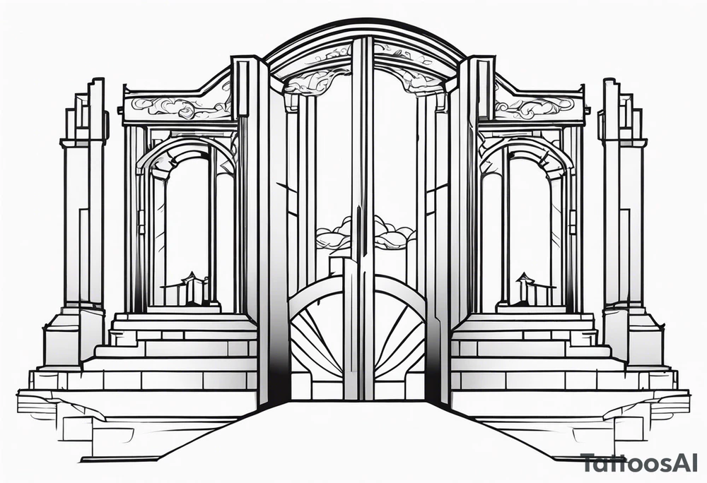 heaven gate vector tattoo idea