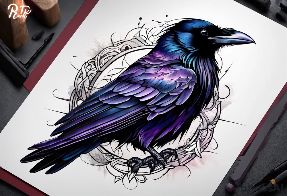 Raven tattoo idea
