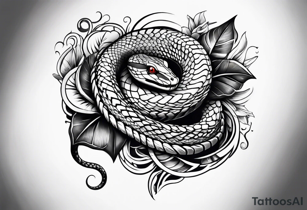 a snake tattoo idea