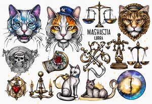 Cat pride Massachusetts libra tattoo idea