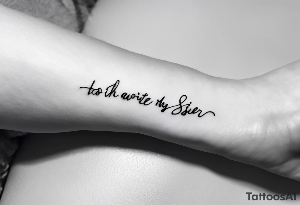 small, delicate tattoo in memory of my sister. fine lines. We used to do puzzle together so I want one puzzle piece.  I want to include her handwritten message I have that says "to my favorite sister" tattoo idea