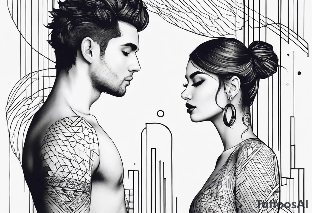 Represente la distance entre 2 personnes qui s aiment dans une goutte d eau tattoo idea