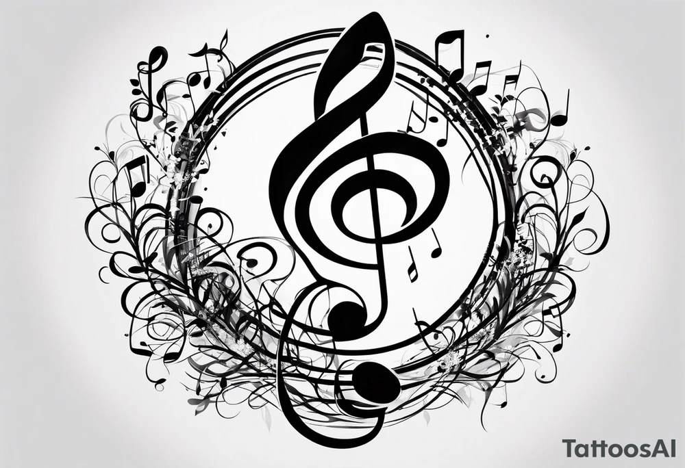 Music notes SIMPLE tattoo idea