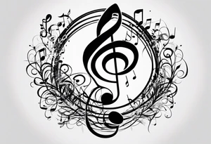 Music notes SIMPLE tattoo idea