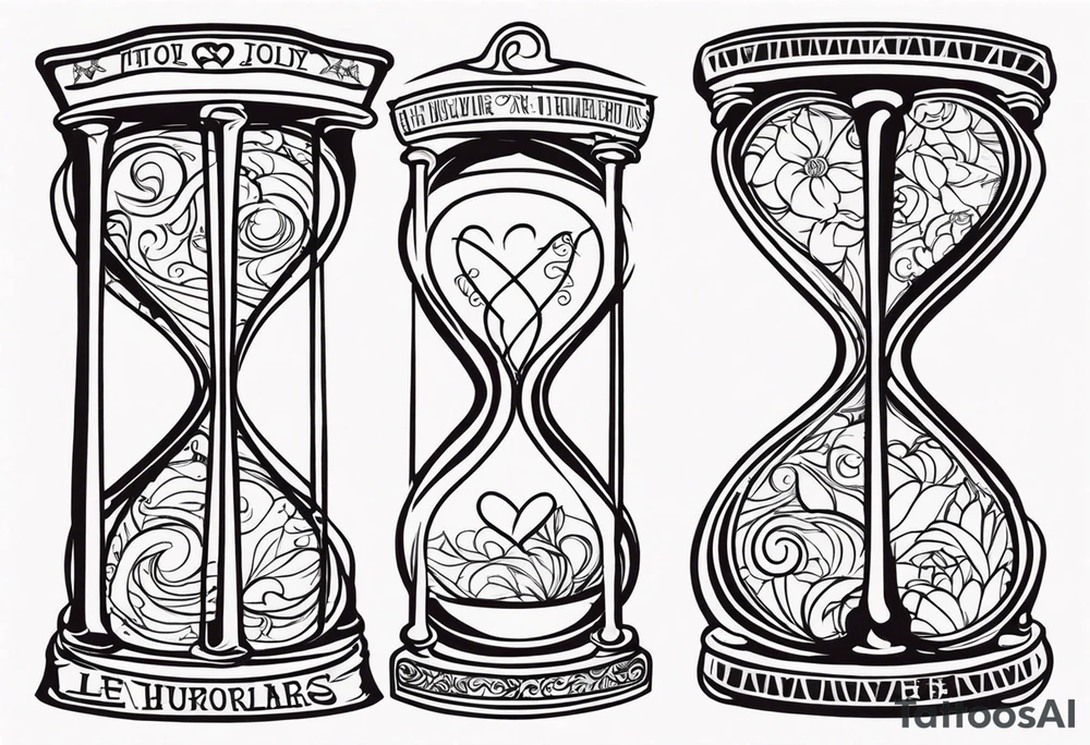Love hourglass tattoo idea