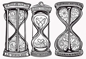 Love hourglass tattoo idea
