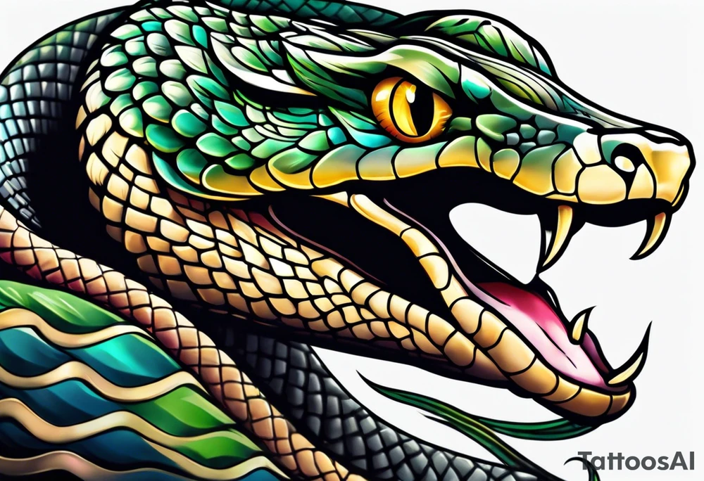 Half sleeve, snake tattoo idea