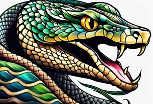 Half sleeve, snake tattoo idea
