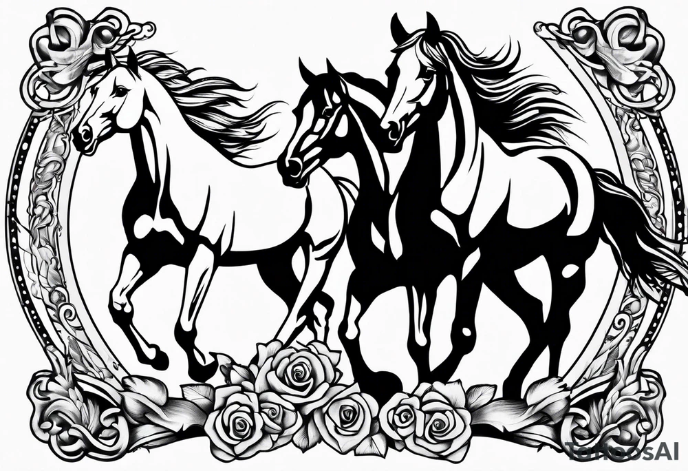 Horse and dog tattoo idea