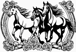Horse and dog tattoo idea