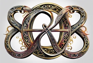 Infinity symbol with Roman number tattoo idea