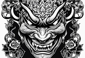 japanese hannya mask tattoo idea