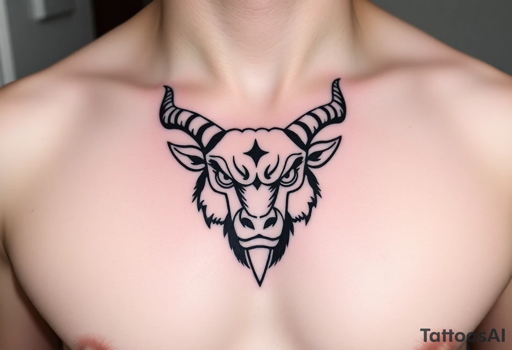 Capricorn head 10x15 cm
Can’t be angry looking tattoo idea