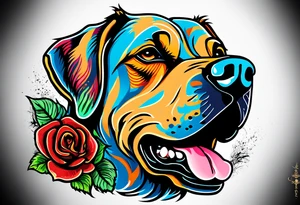 My dog died on 13-11-2023 tattoo idea