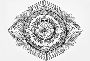 Fine line, earthy elements tattoo idea