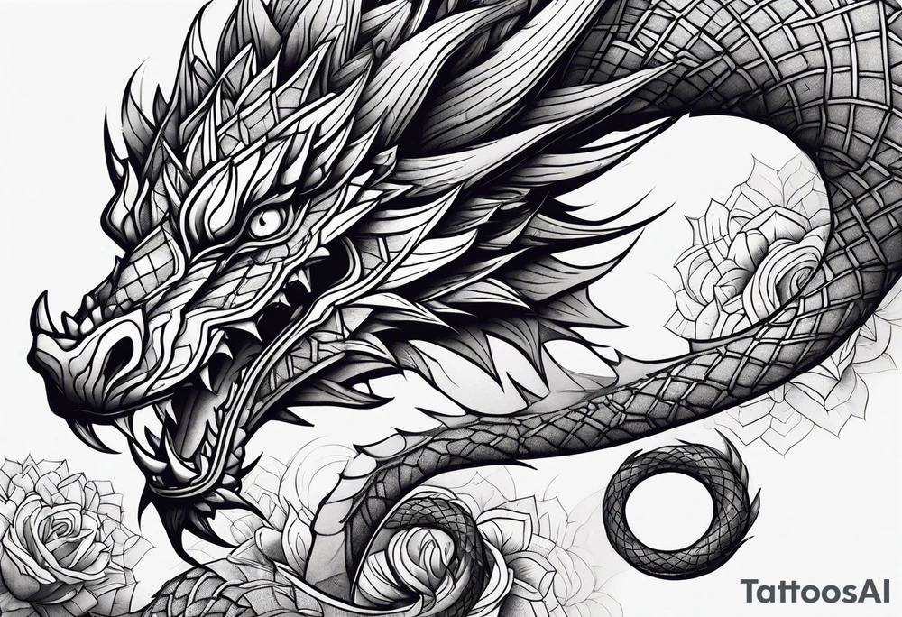 Dragon leg tattoo tattoo idea