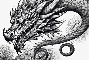 Dragon leg tattoo tattoo idea
