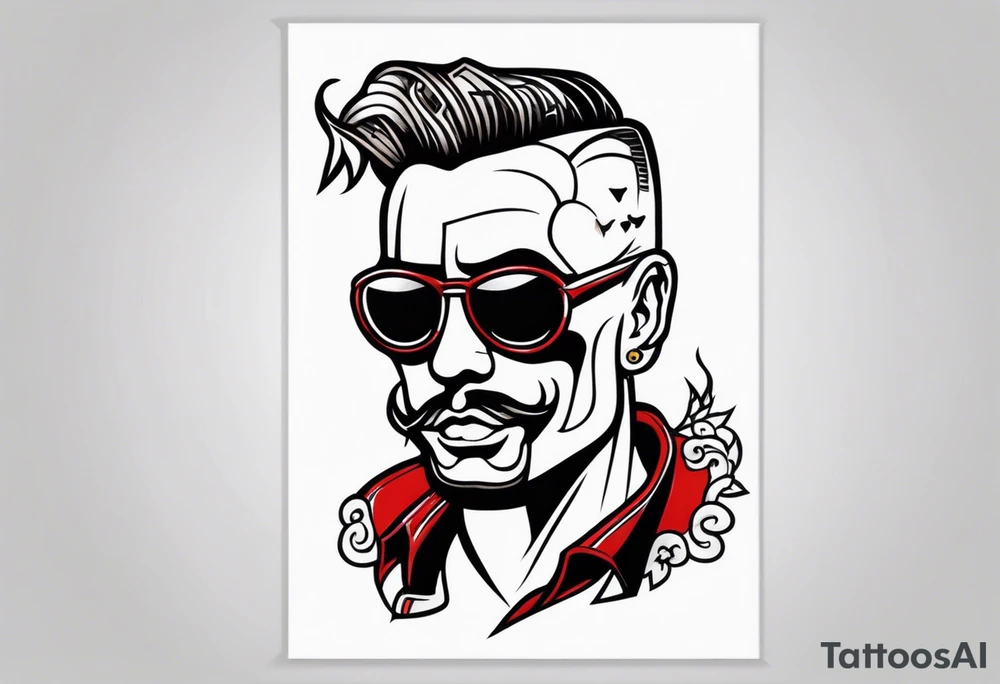 Rock a billy tattoo idea