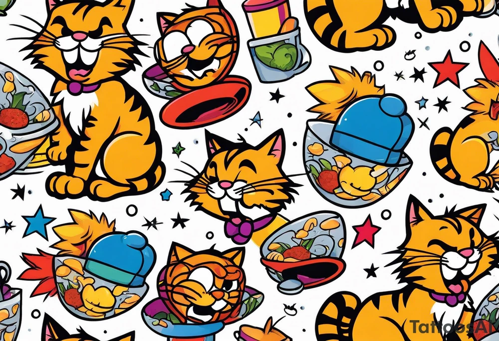 Garfield & friends tattoo idea