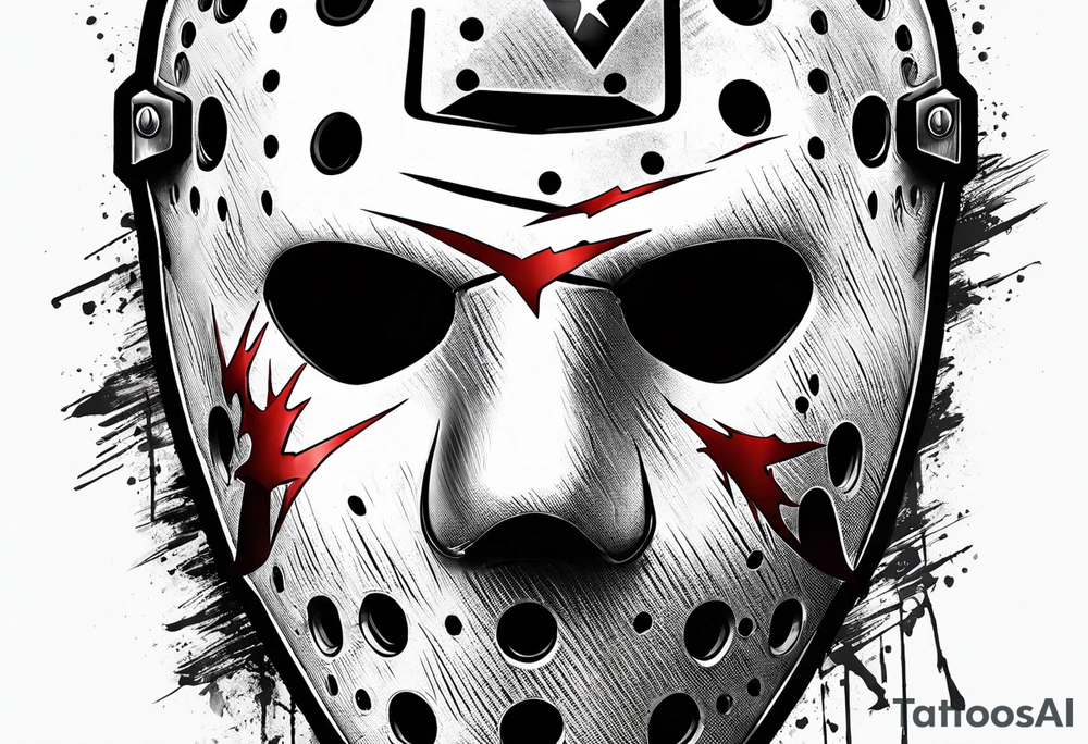 Friday the 13th Jason mask, horror, Japanese art tattoo idea
