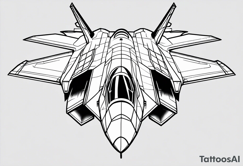 Underside airplane of F22 Raptor Airplane tattoo idea