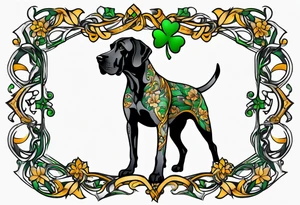 Shamrock, Great Dane tattoo idea