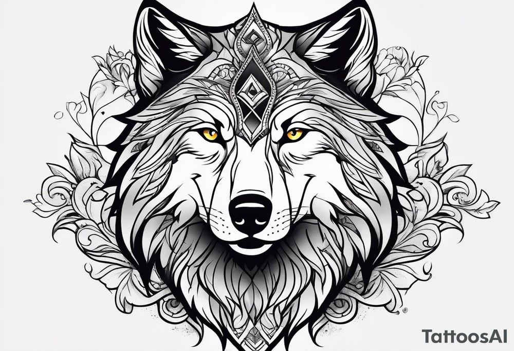 Wolf sleeve tattoo idea