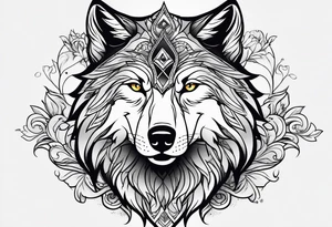 Wolf sleeve tattoo idea