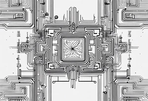 Circuit minimalistic tattoo idea
