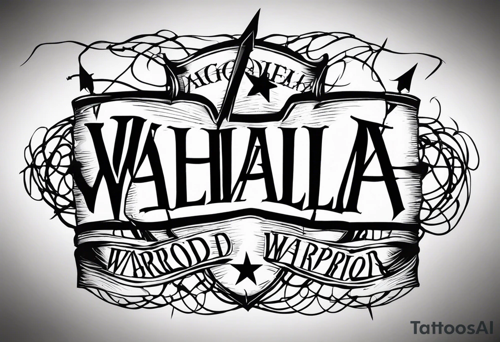 Wounded warrior valhalla barb wire prison tattoo idea
