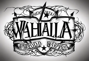 Wounded warrior valhalla barb wire prison tattoo idea